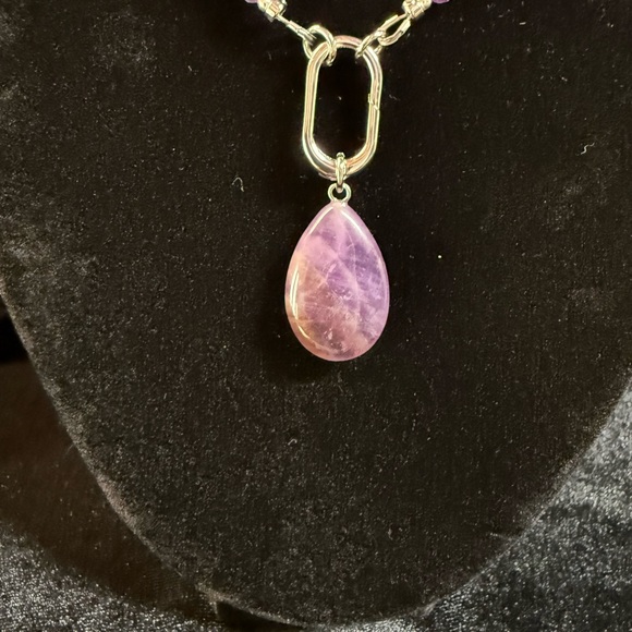 Elegant Amethyst Beaded Necklace - Picture 3 of 3